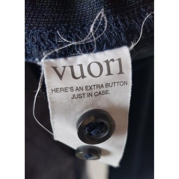 Vuori Shirt Mens XL Navy Blue Button Front Performance Athleisure Casual - Picture 6 of 9